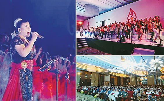 OMK bersukacita dalam acara Gala Dinner Joy Full Concert di Semarang[HIDUP/Dok. Panitia]