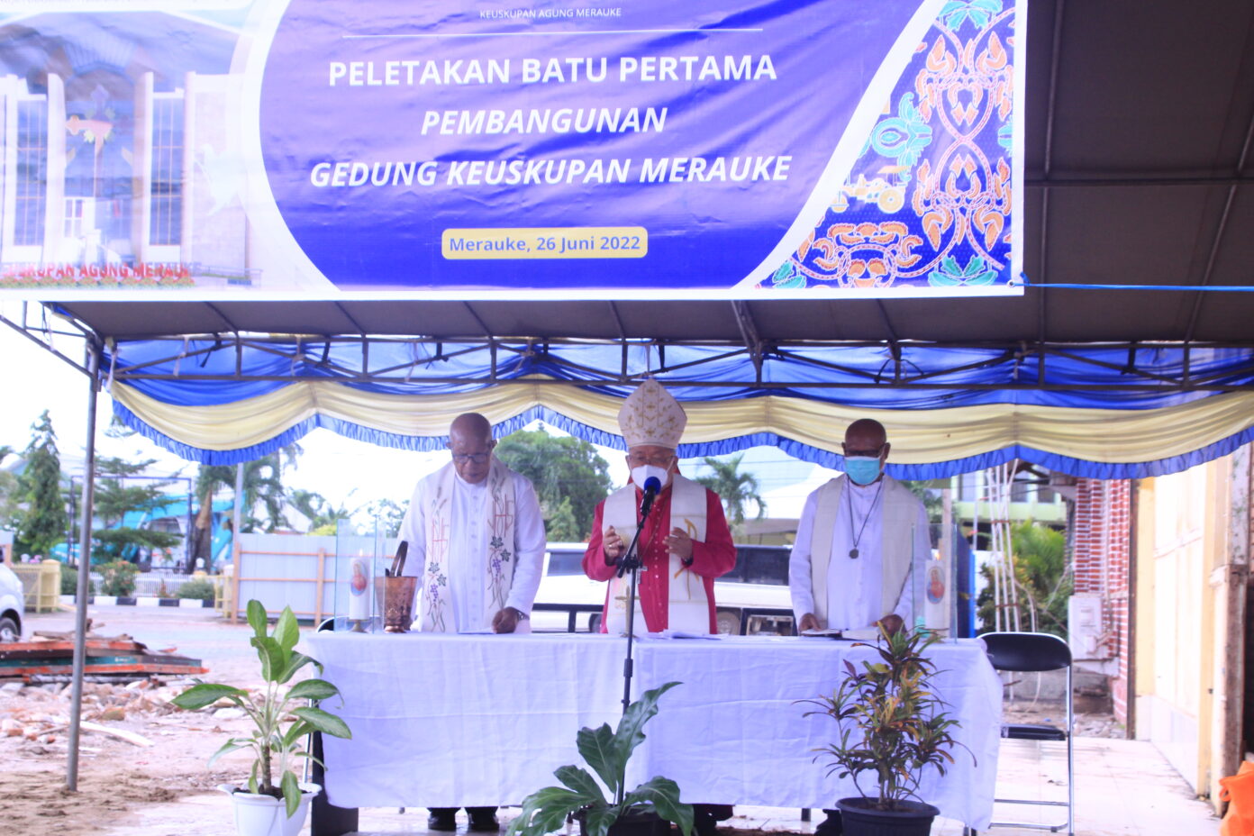 Peletakan Batu Pertama Pembangunan Gedung Keuskupan Agung Merauke